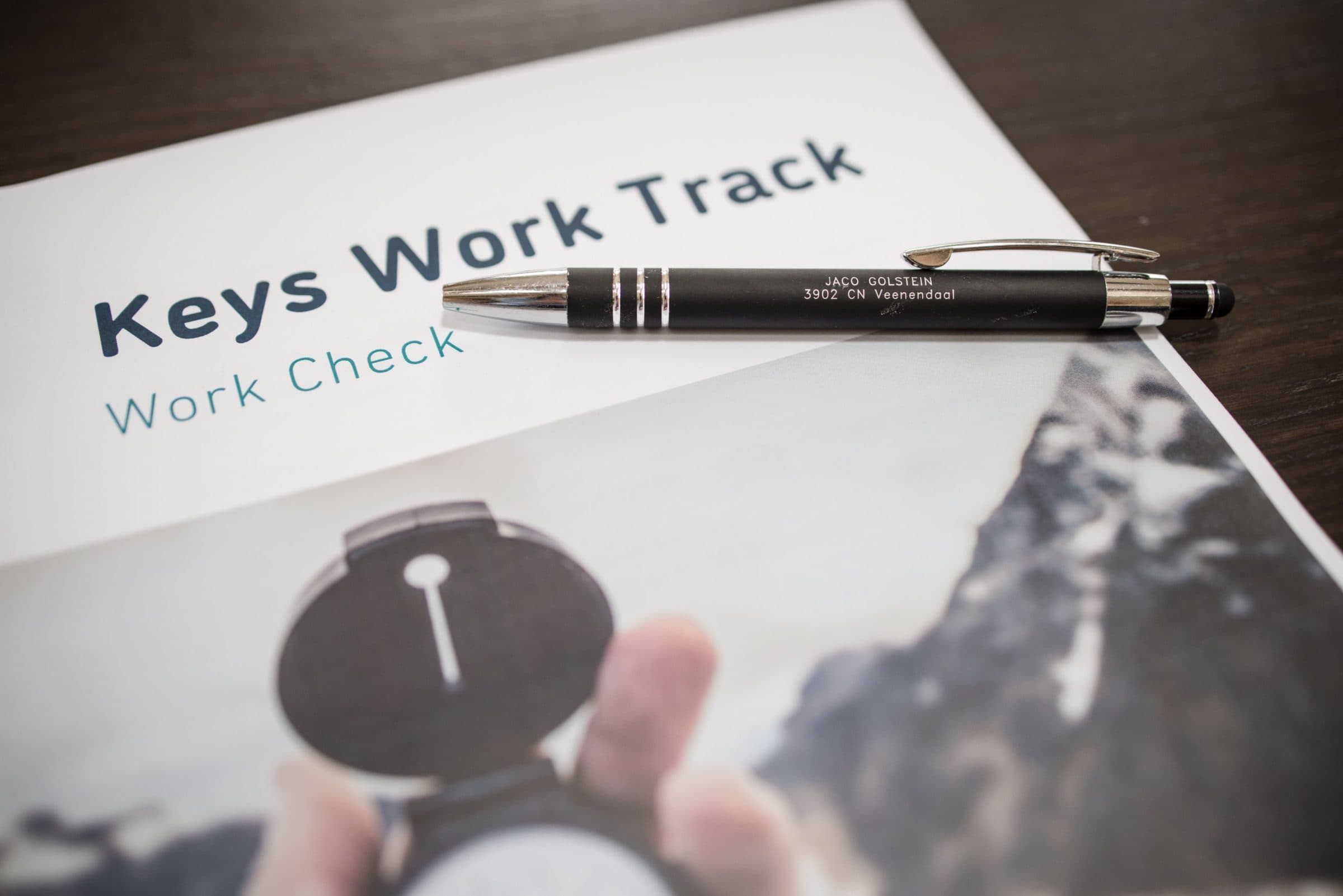 Keys Work Track werkboek met pen